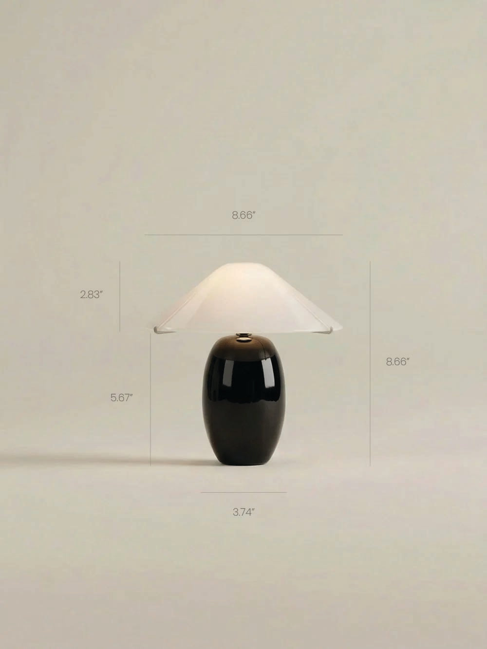 The Original - Maríel Portable Lamp | Black Ceramic