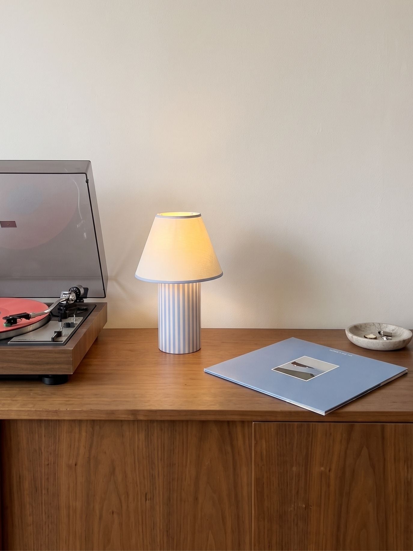 The Original - Aurel Portable Lamp | Linen - Blue & White