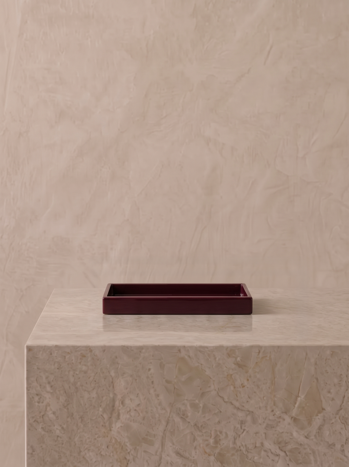 Elva Tray | Burgundy Wood