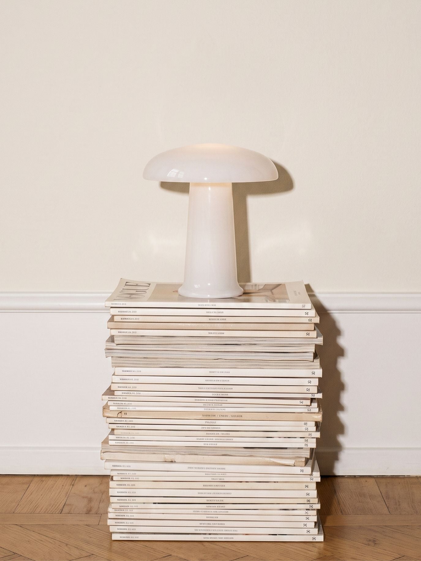 Cera Mini Portable Lamp | White Glass