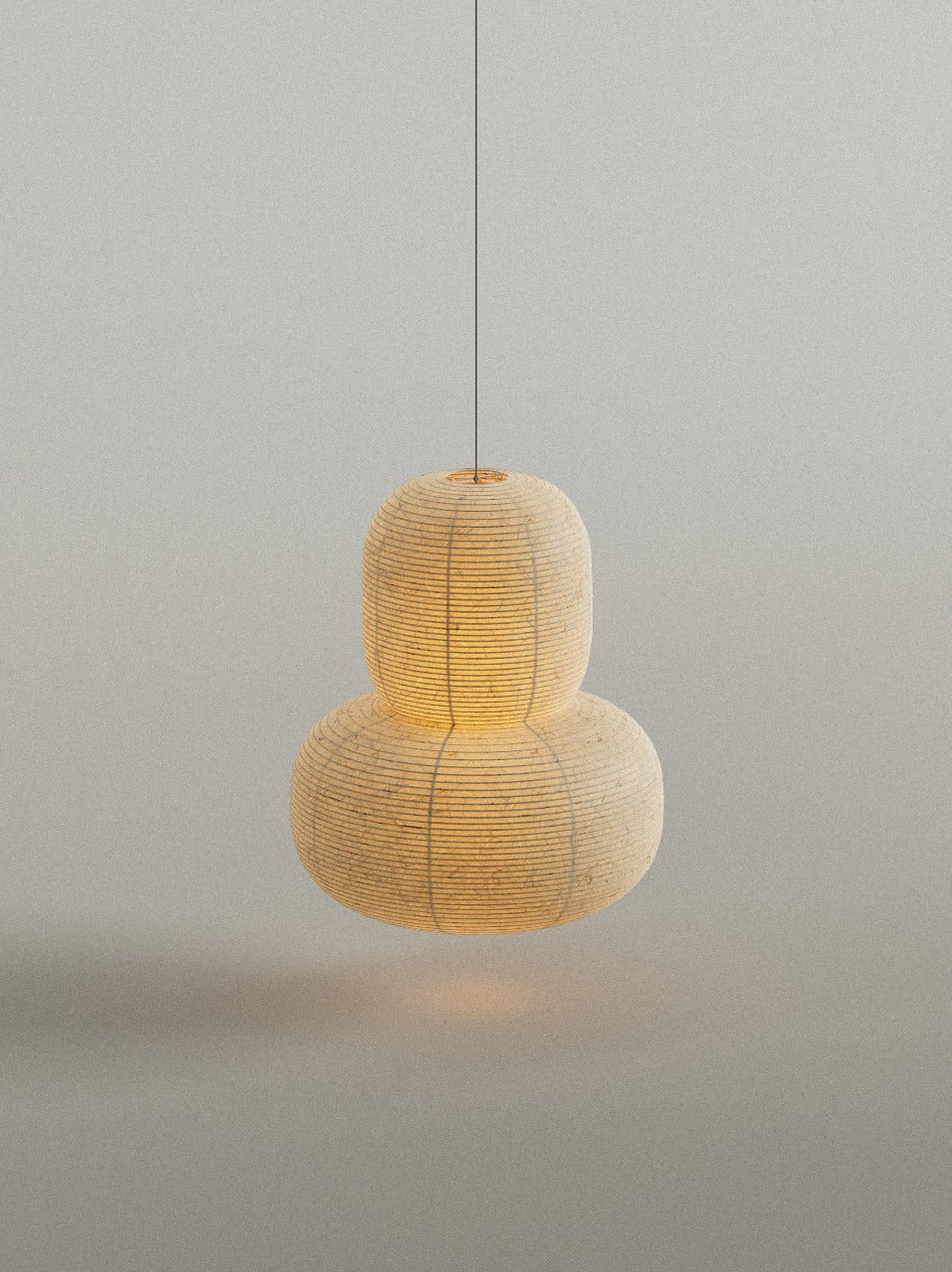 (Pre-order) IKIN Pendant B3 | Natural Mulberry Paper | Double Shaded