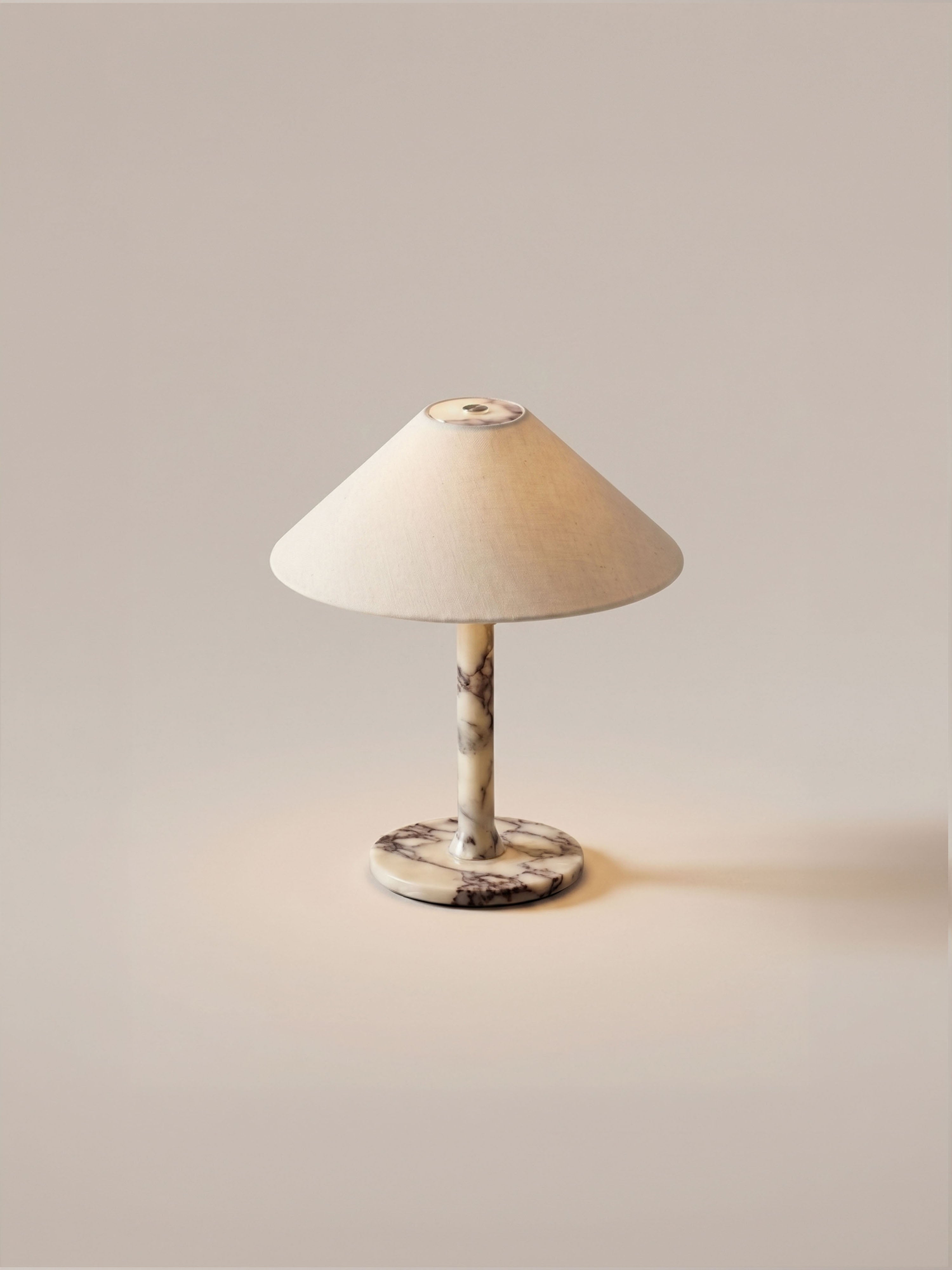 The Original - Portable Rossa Lamp | Calacatta Viola & Linen