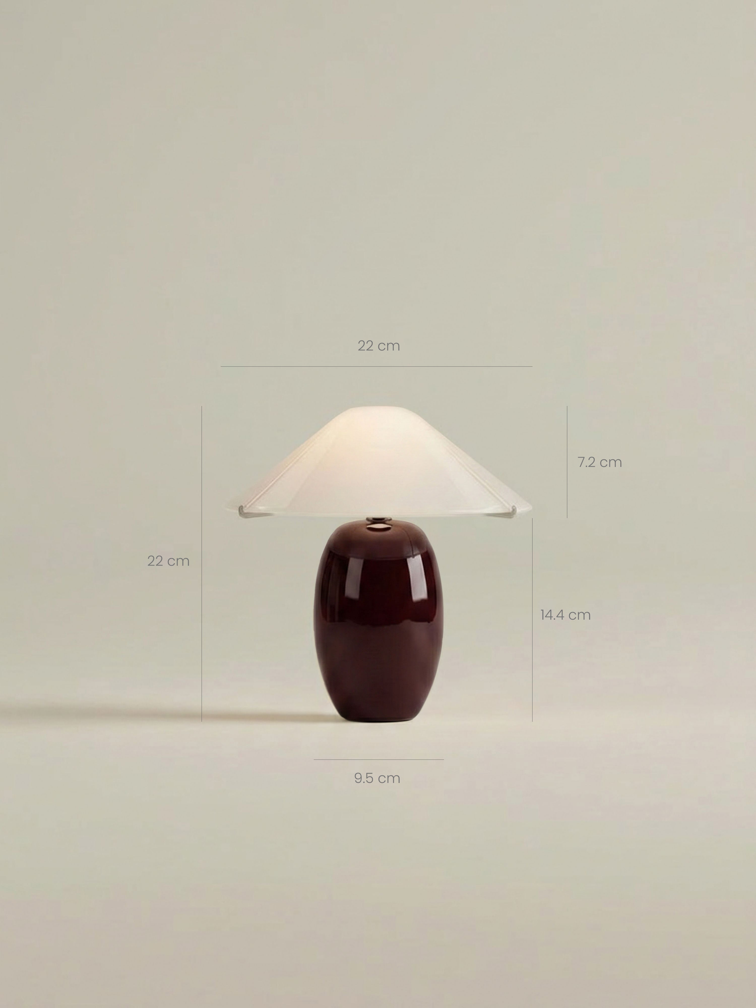 Maríel Portable Lamp | Red Ceramic