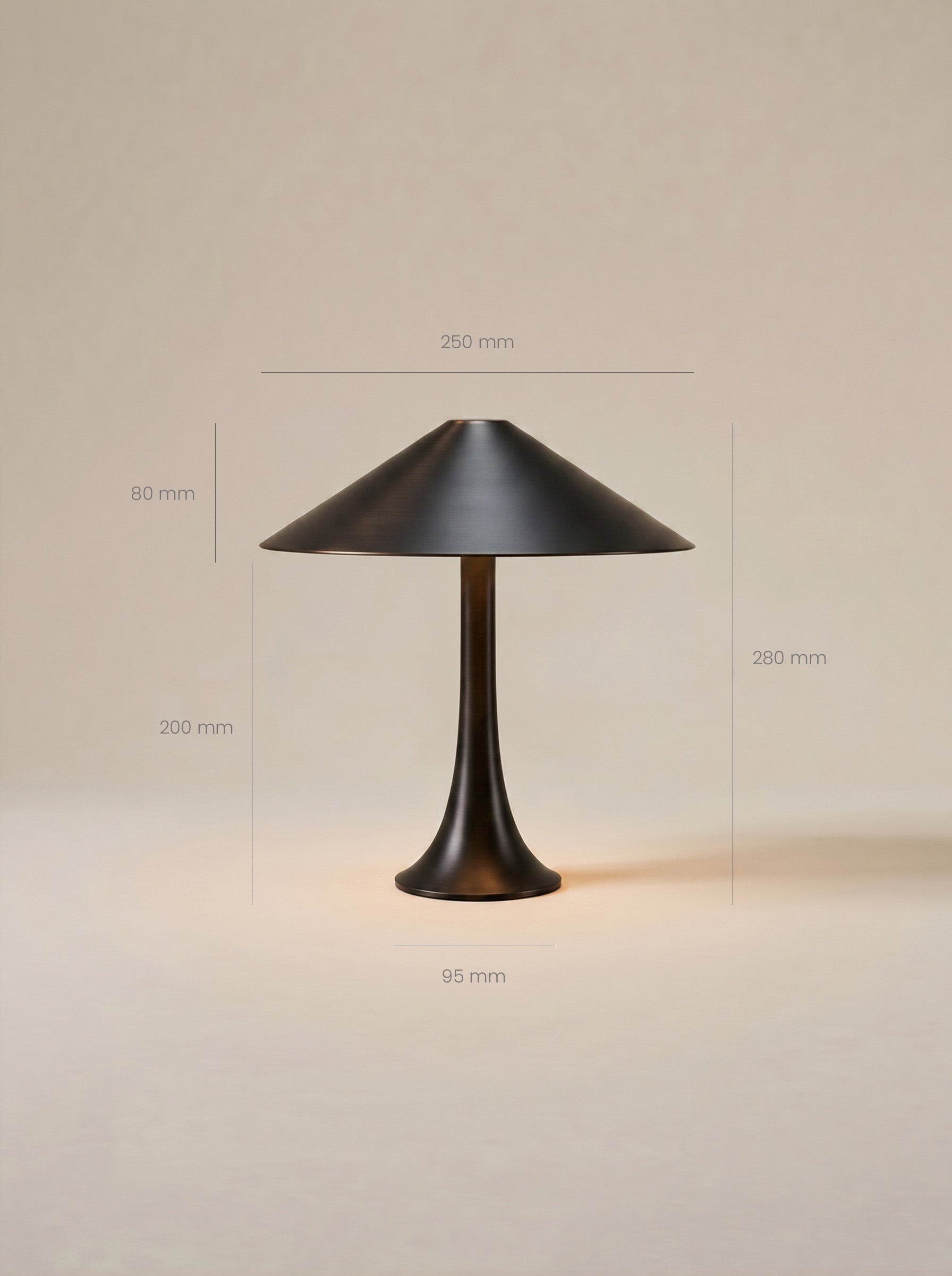 Nova Large Portable Lamp | Black Steel