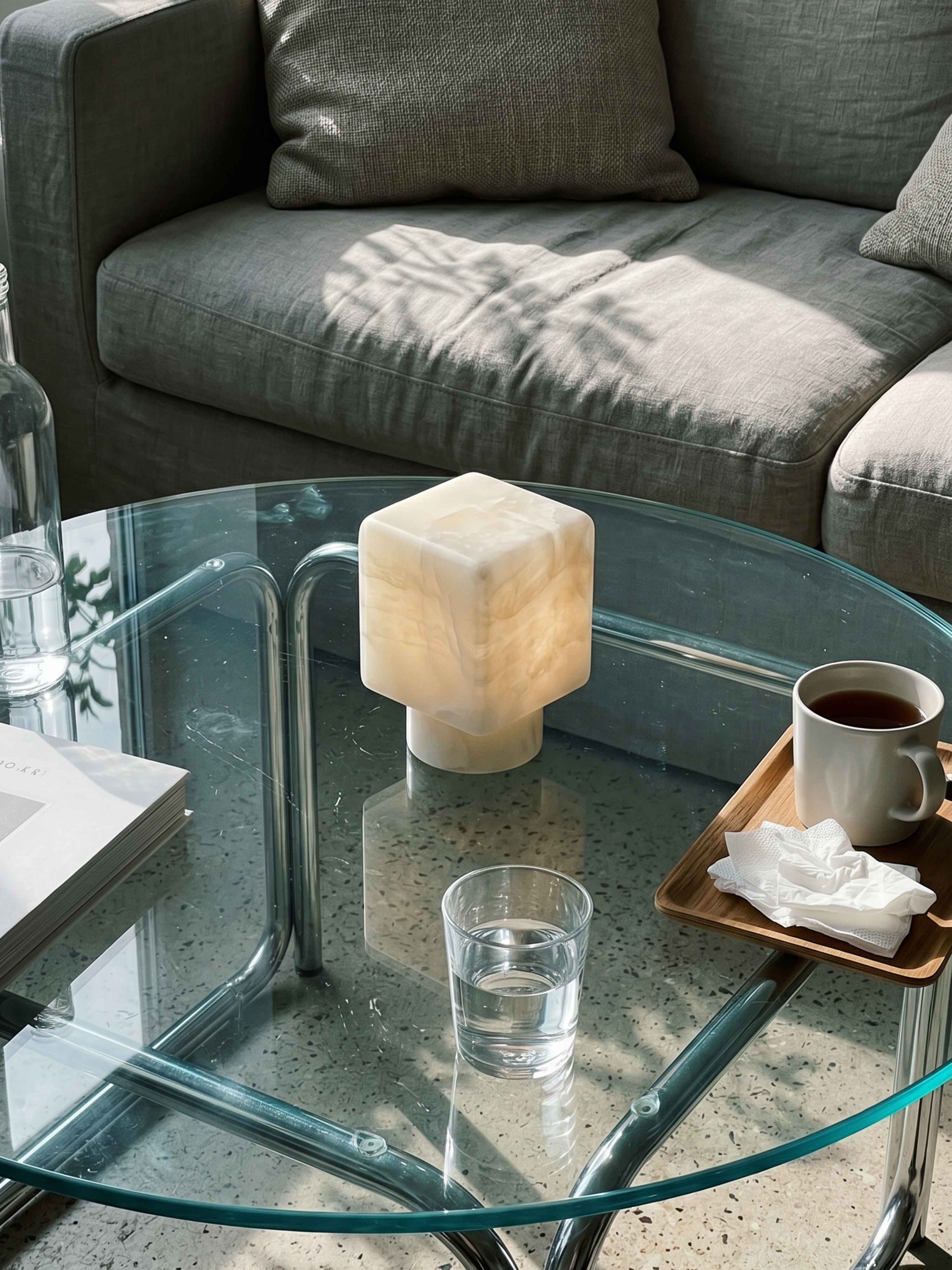Arca Mini Portable Lamp | Alabaster