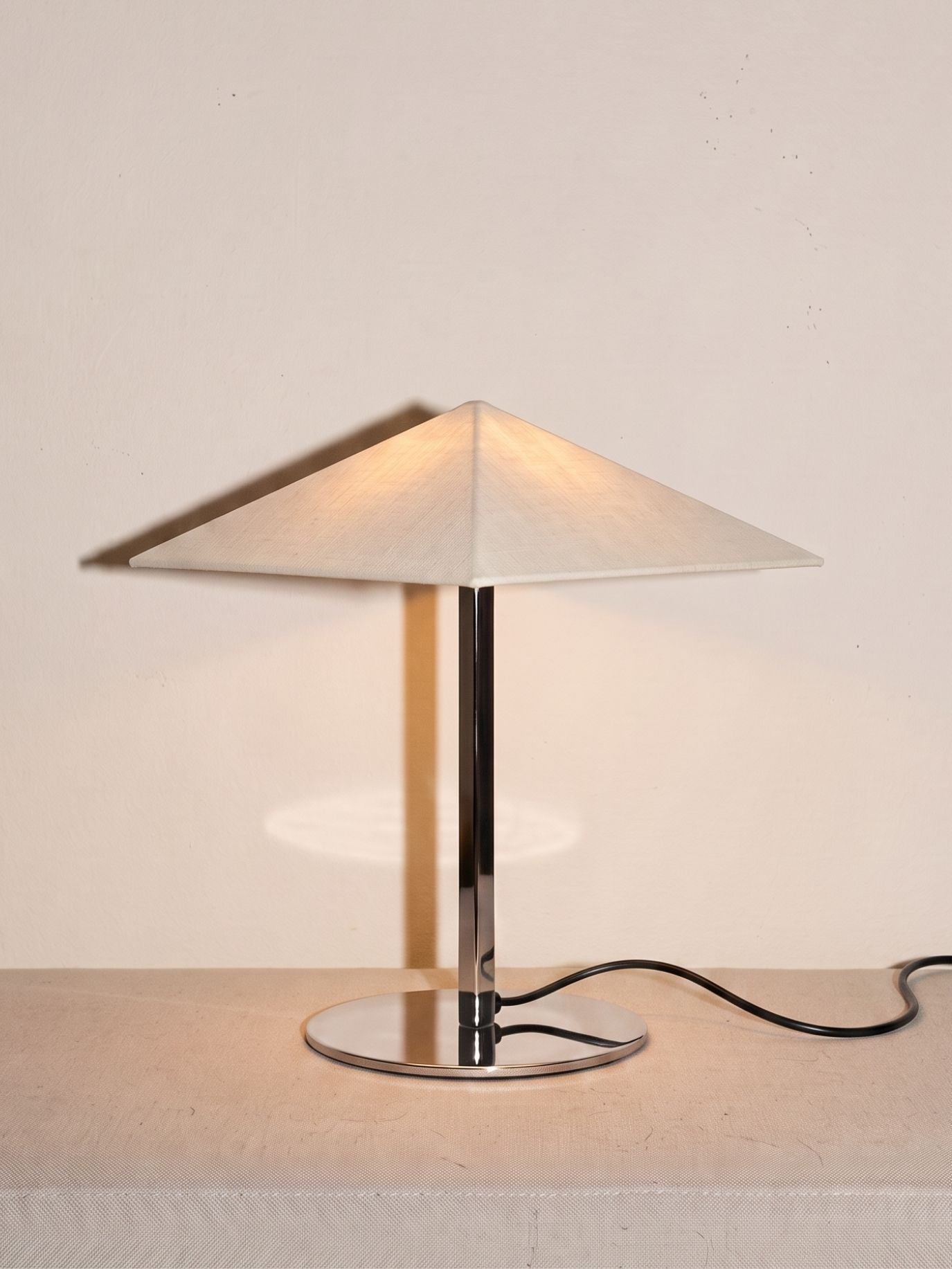 The Original - Vela Table Lamp | Chrome & Linen