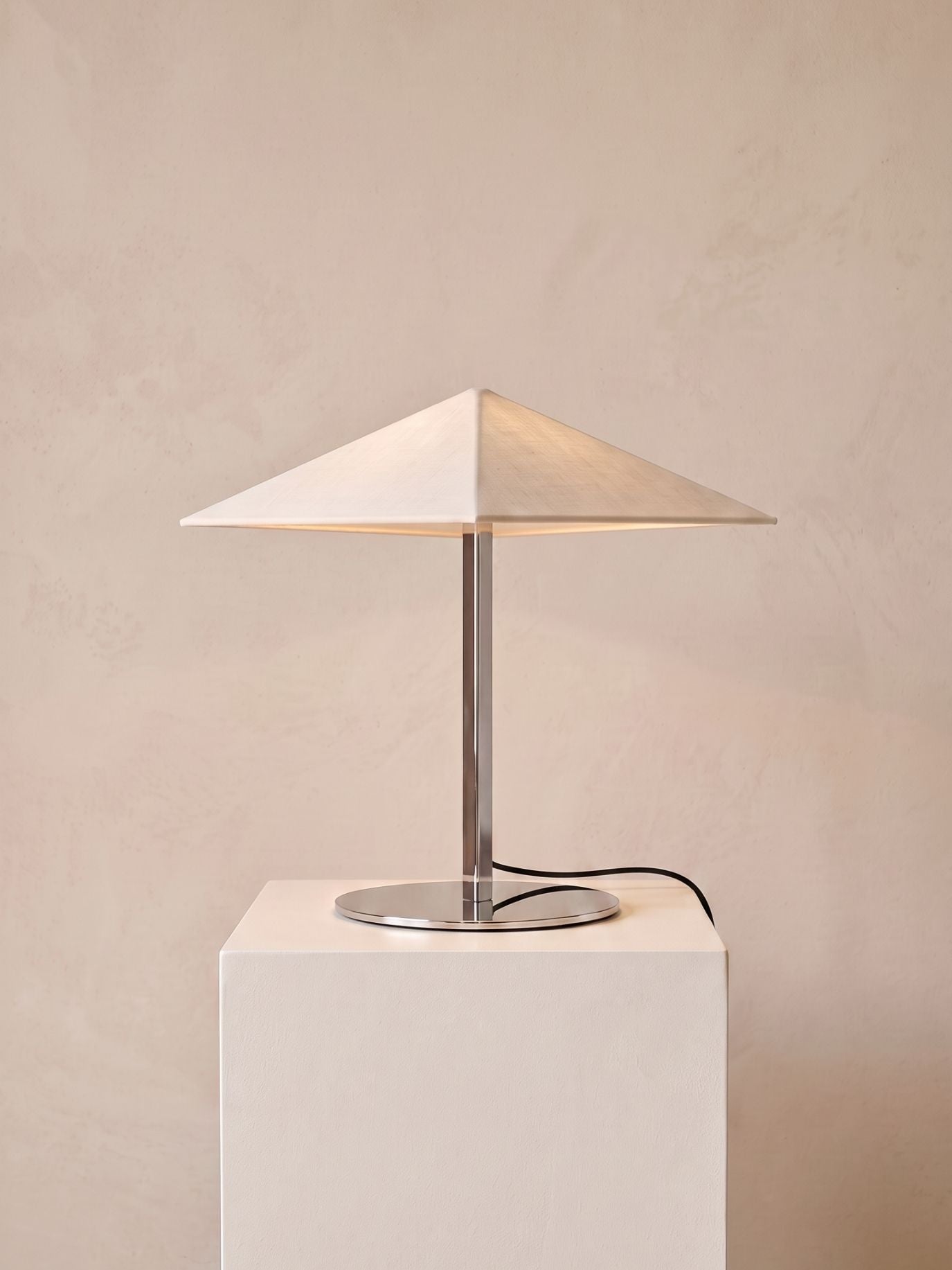 The Original - Vela Table Lamp | Chrome & Linen