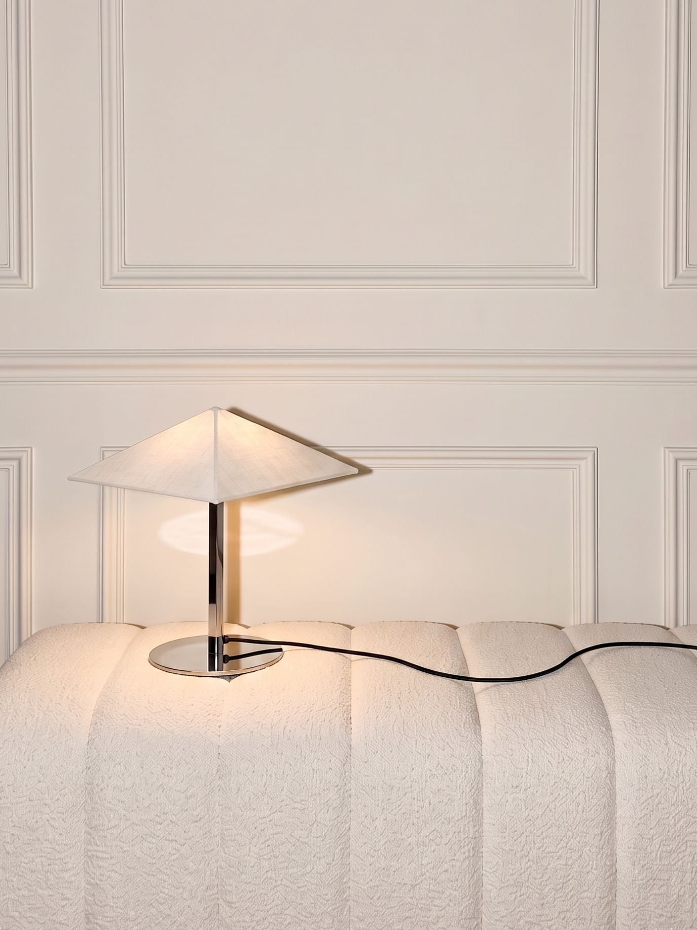 The Original - Vela Table Lamp | Chrome & Linen