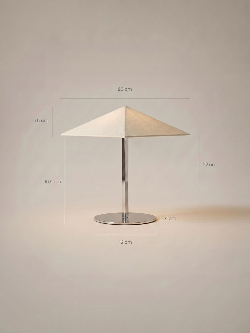 The Original - Vela Table Lamp | Chrome & Linen