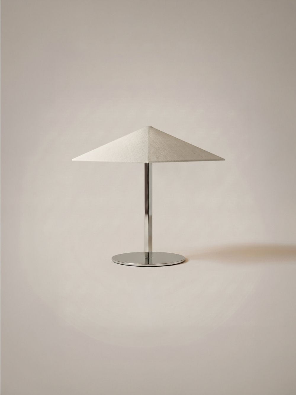 The Original - Vela Table Lamp | Chrome & Linen