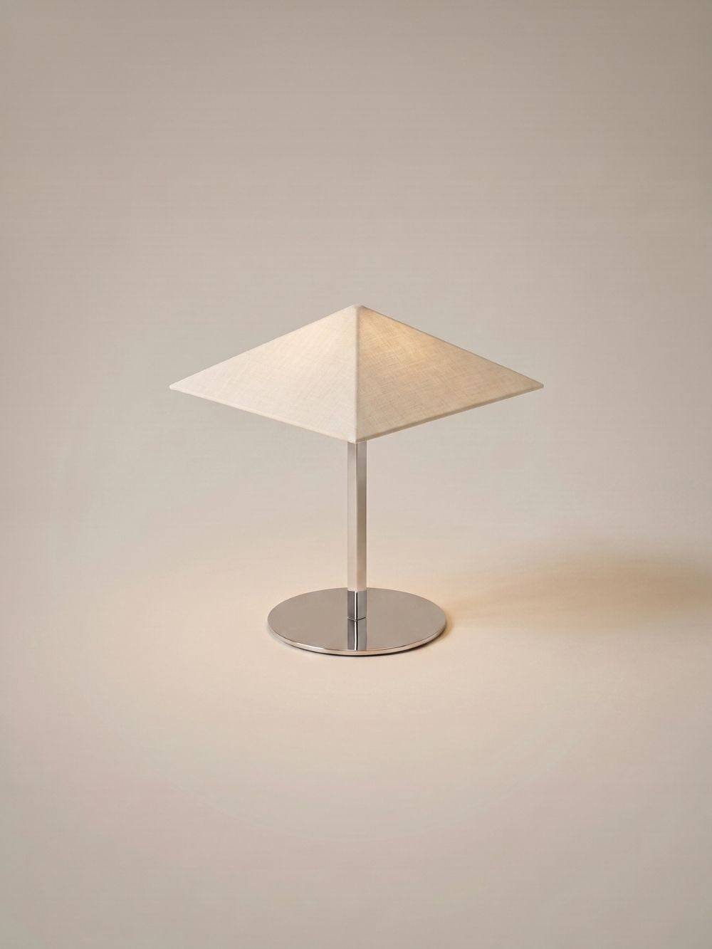 The Original - Vela Table Lamp | Chrome & Linen