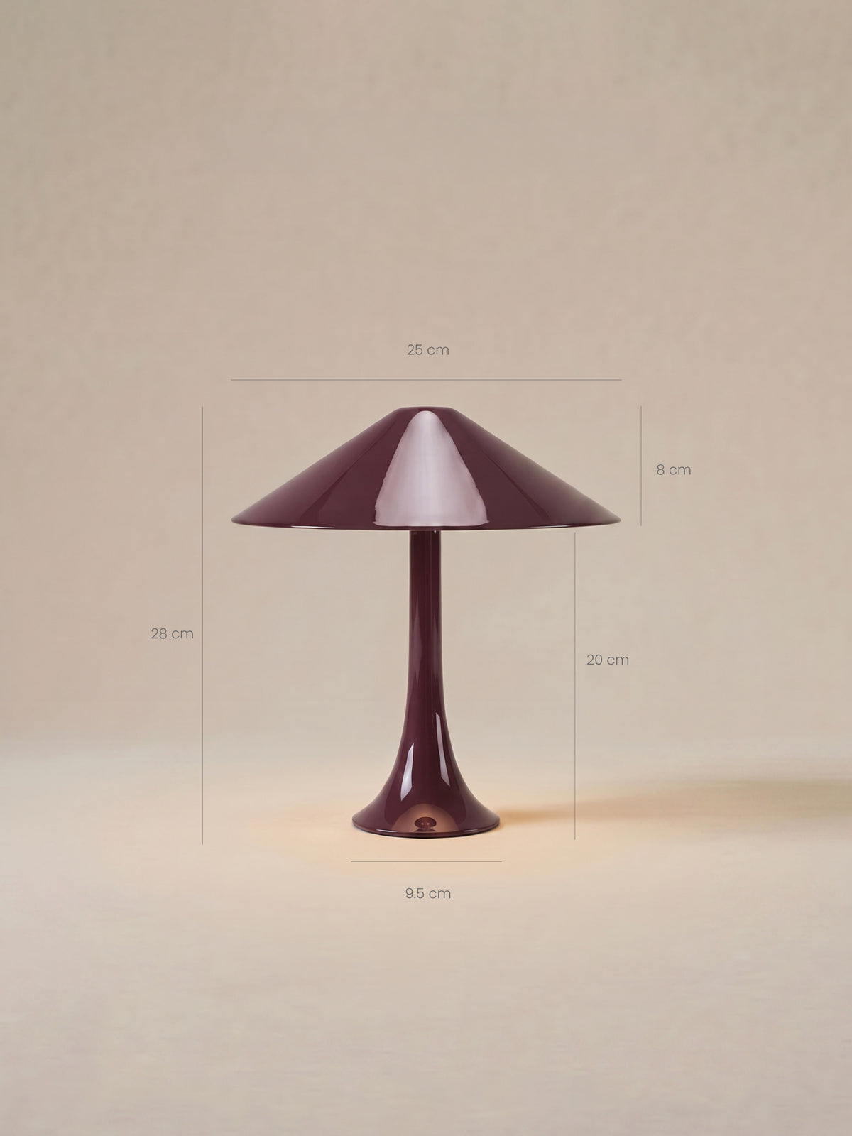 The Original - Nova Large Portable Lamp | Burgundy