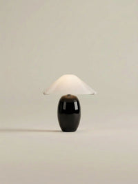 Maríel Portable Lamp | Black Ceramic