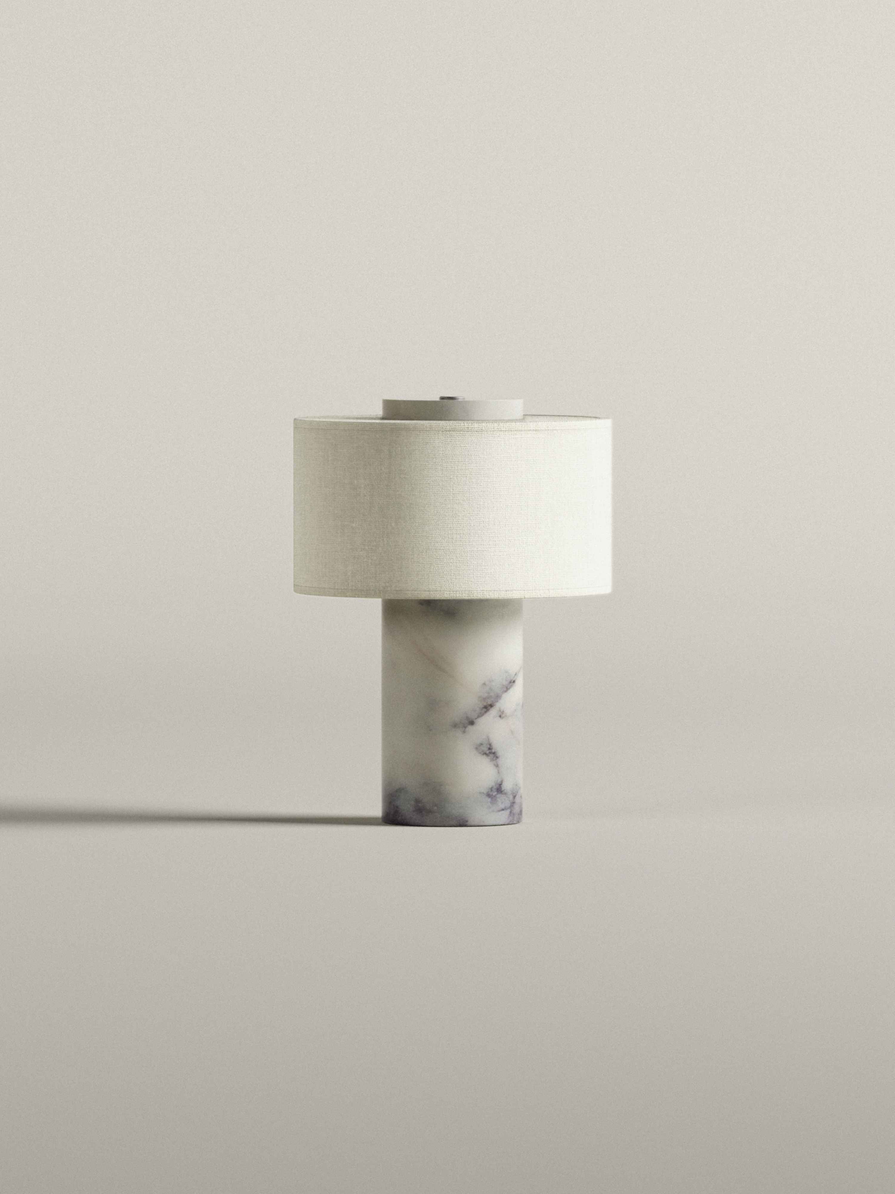 (Sample Sale) Auríe Portable Lamp | Calacatta Viola Marble & Linen