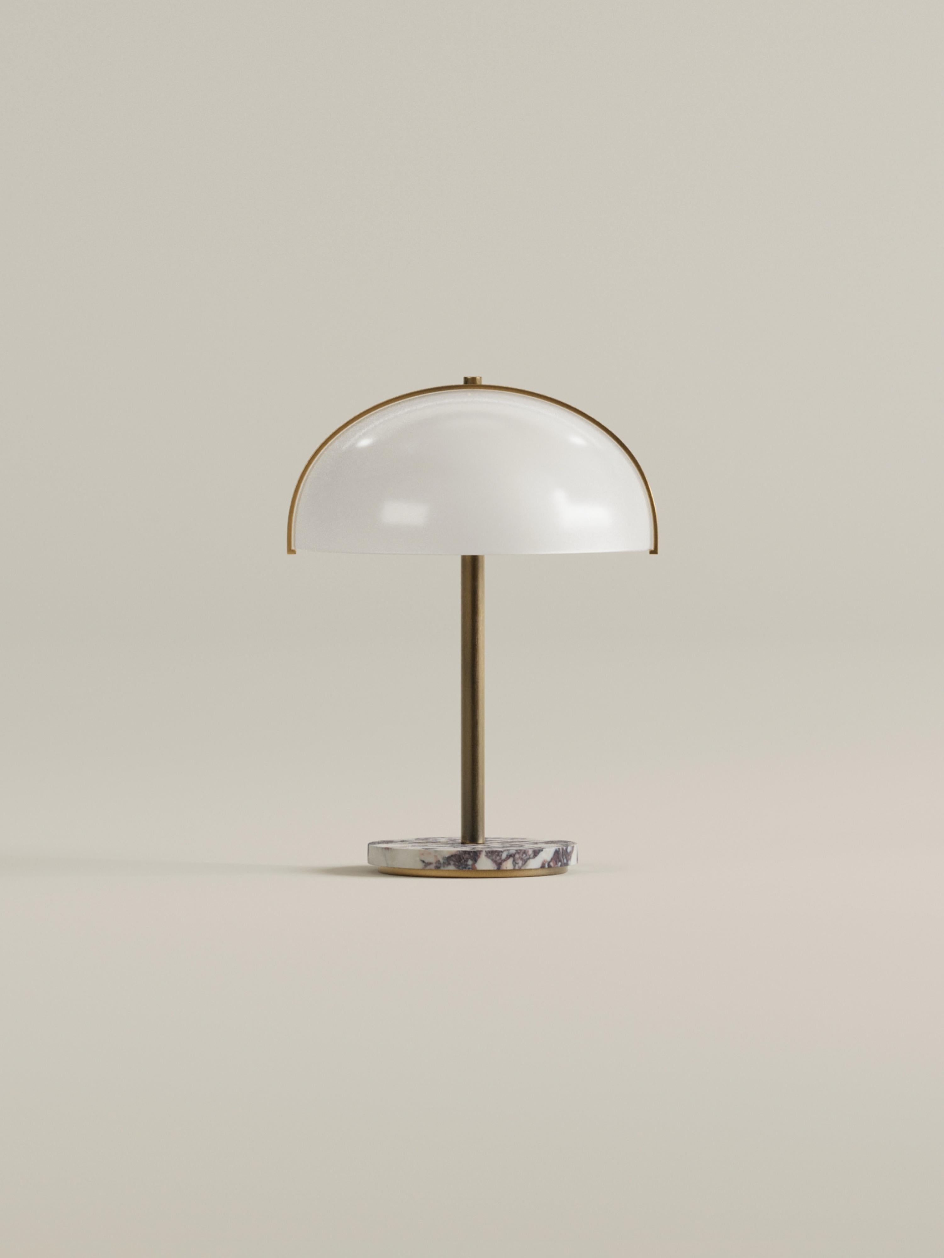 Opal Portable Lamp | Calacatta Viola Marble, Bronze & Opaline Acrylic