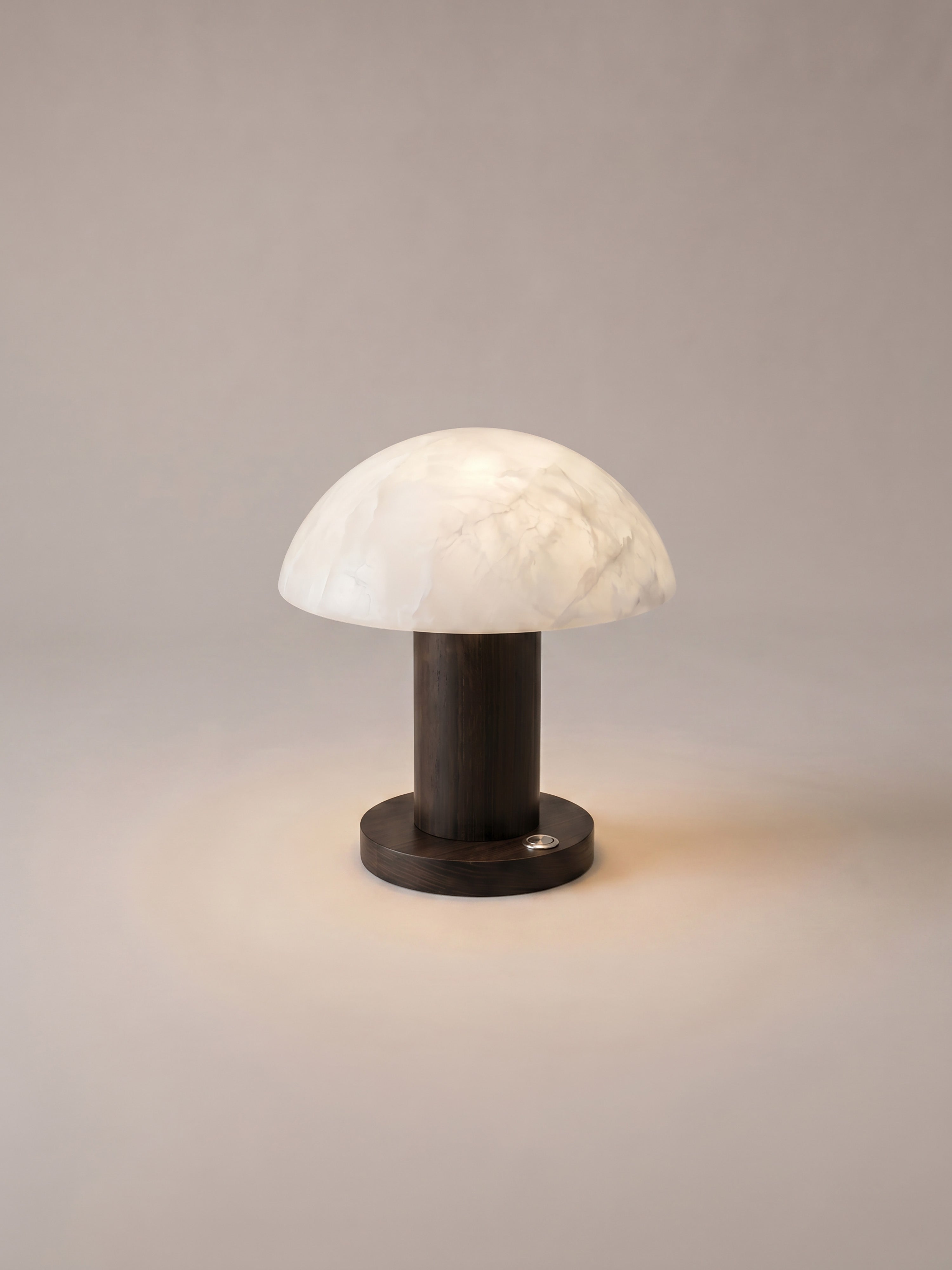 The Portable Alto Lamp | Alabaster & Dark Wood