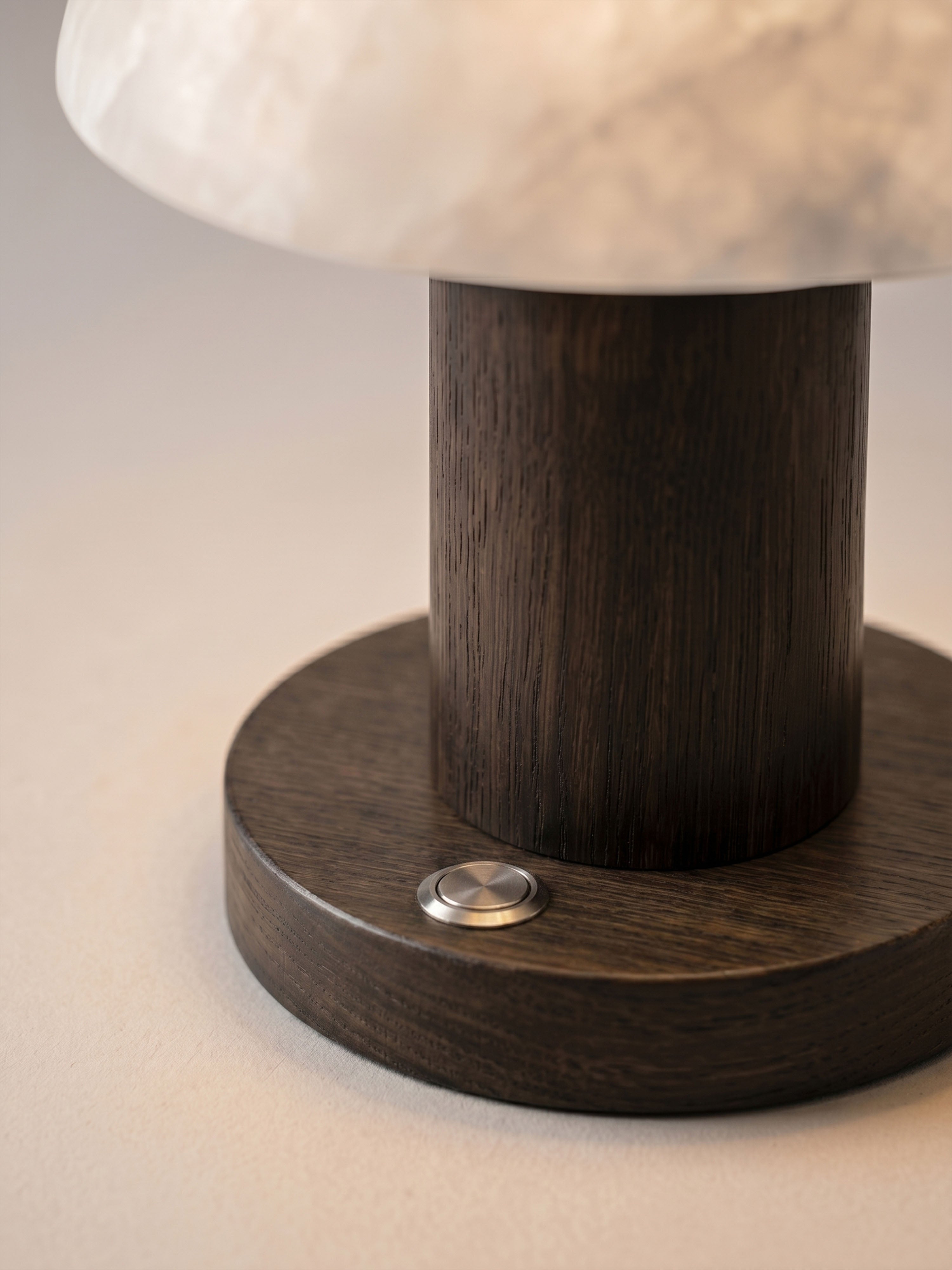 The Portable Alto Lamp | Alabaster & Dark Wood