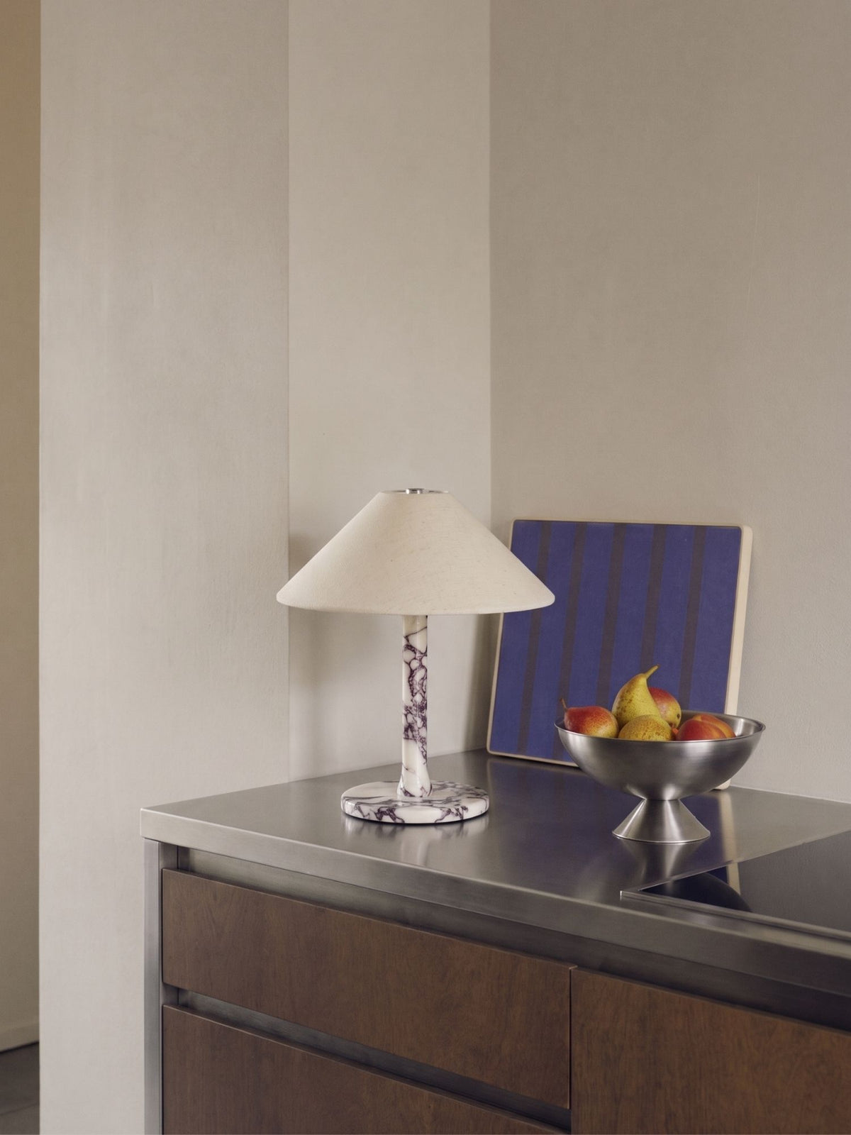 Rossa Portable Lamp | Calacatta Viola & Linen
