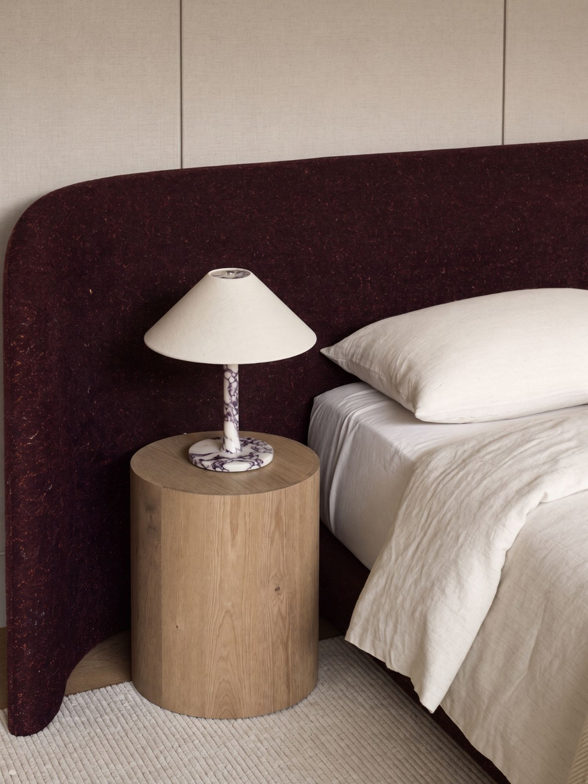 Rossa Portable Lamp | Calacatta Viola & Linen