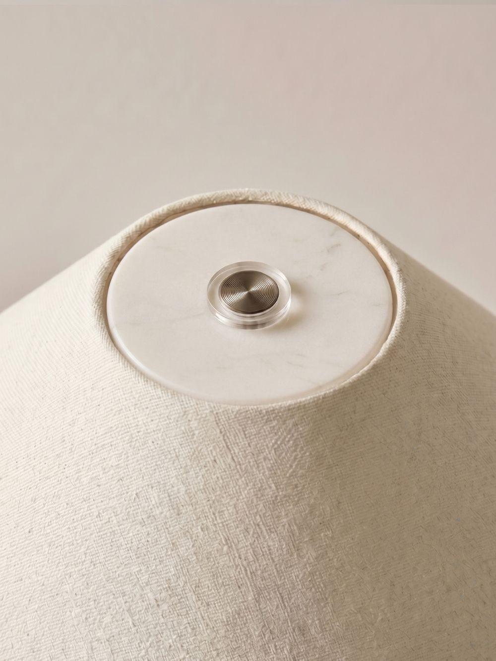 The Rossa Portable Lamp | White Marble & Linen