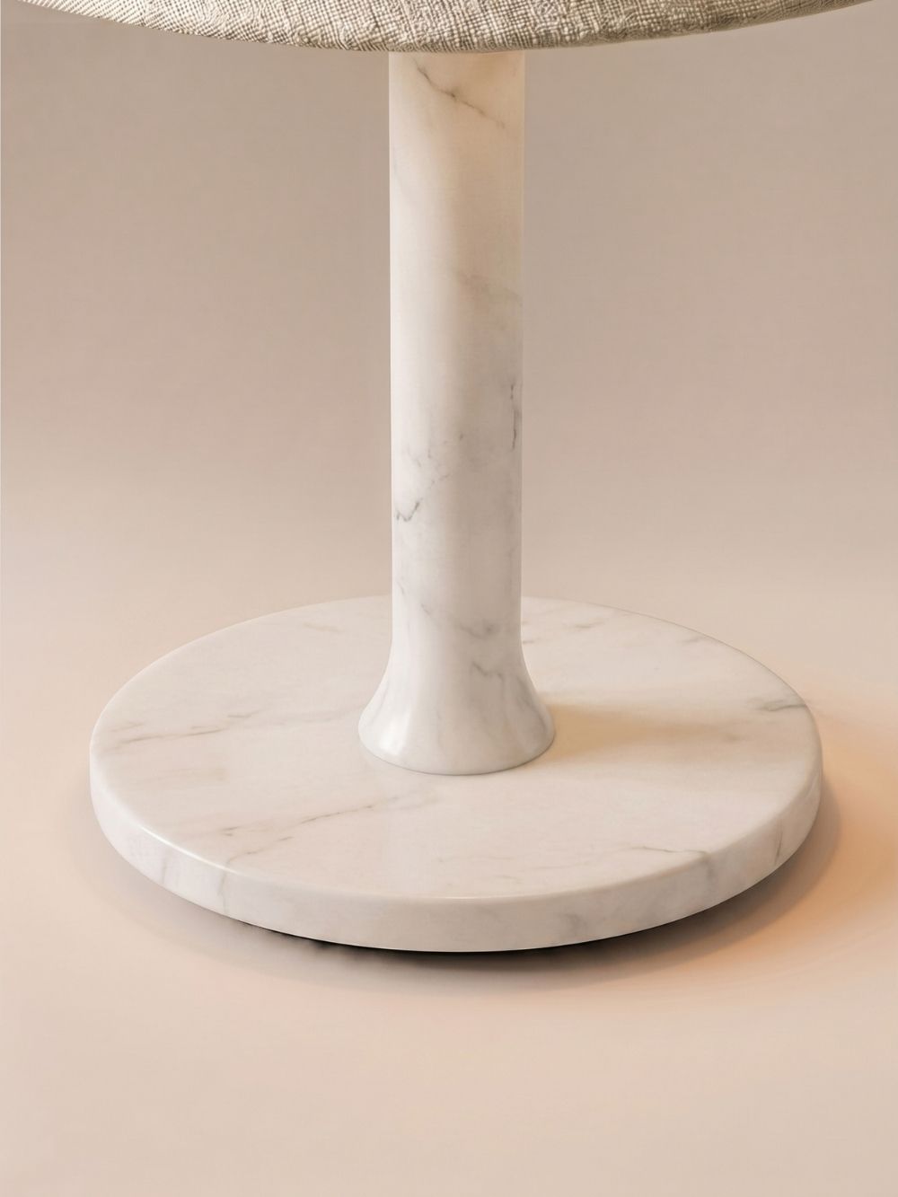 The Rossa Portable Lamp | White Marble & Linen