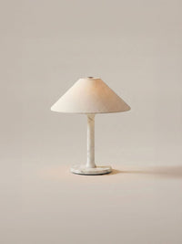 Rossa Portable Lamp | White Marble & Linen