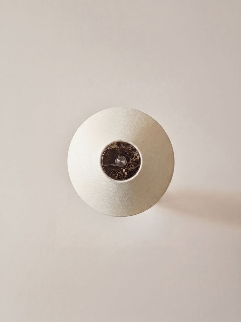 The Rossa Portable Lamp | Brown Marble & Linen