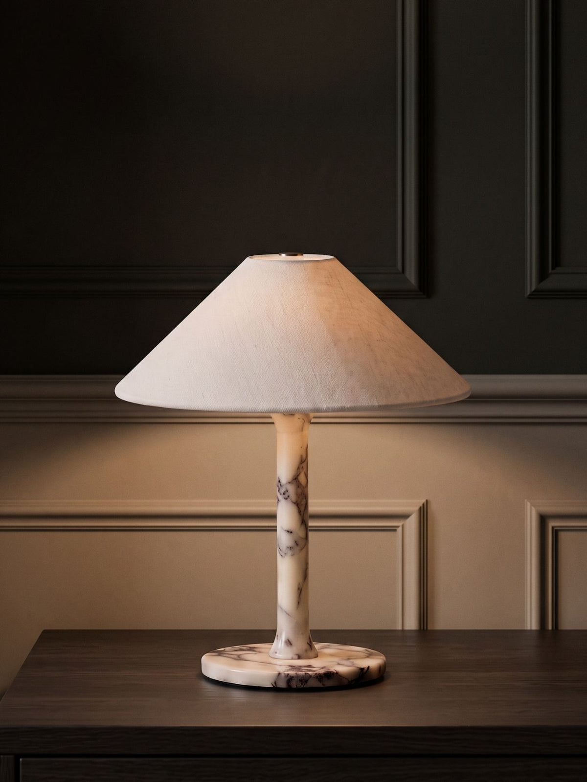 The Original - Portable Rossa Lamp | Calacatta Viola & Linen