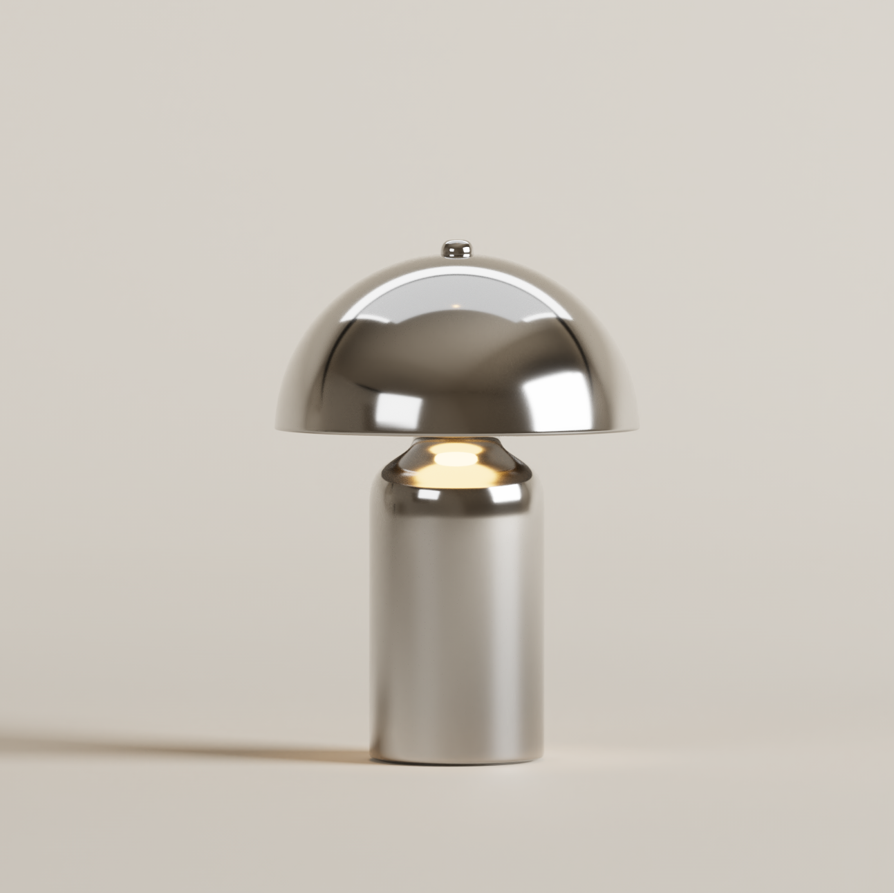 Dome Table Lamp Portable | Chrome