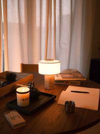 (Précommande) Lampe de table IKIN | Papier de riz naturel | Portable