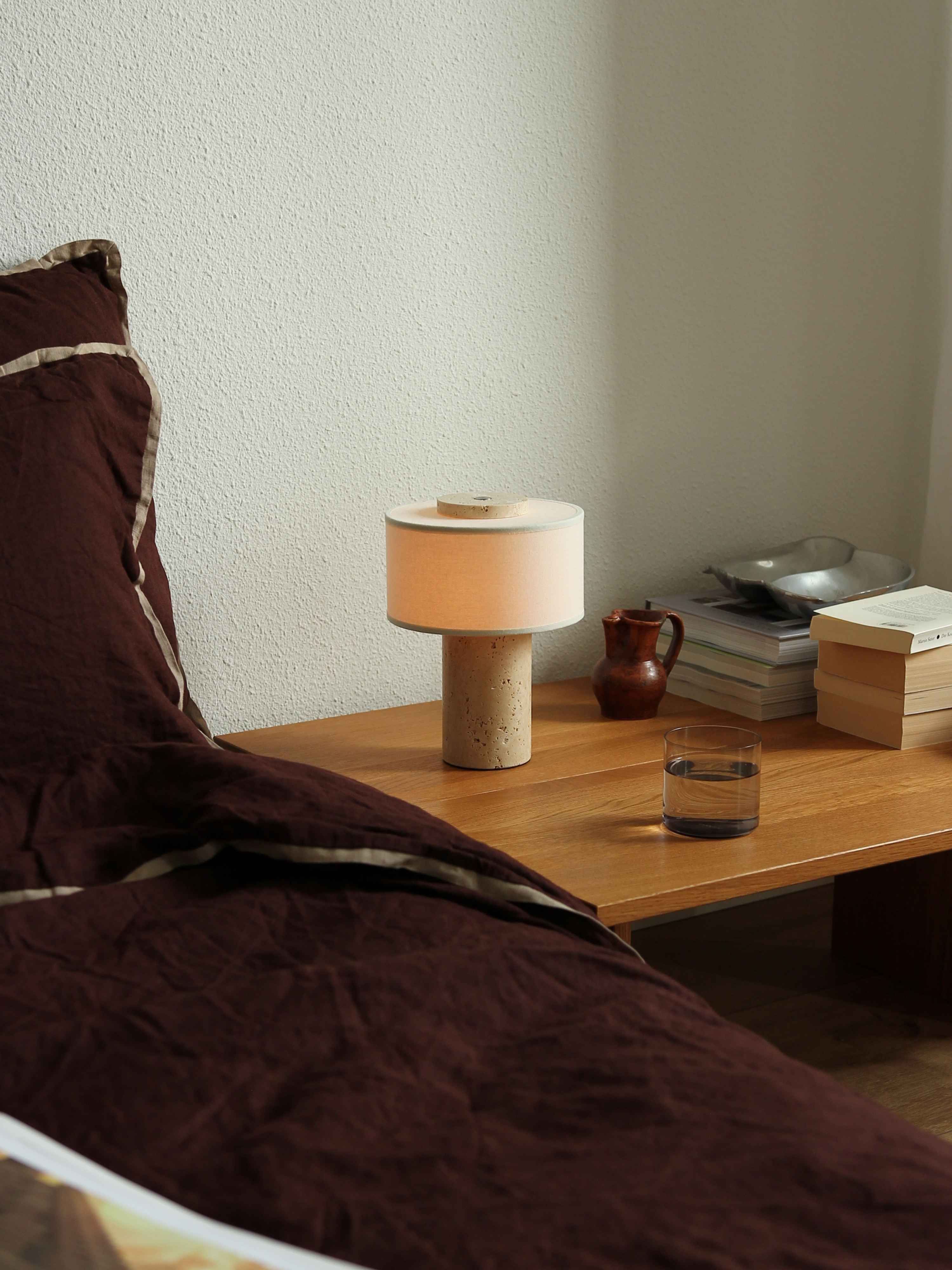 Set of 2 - Opal Mirror + Travertine