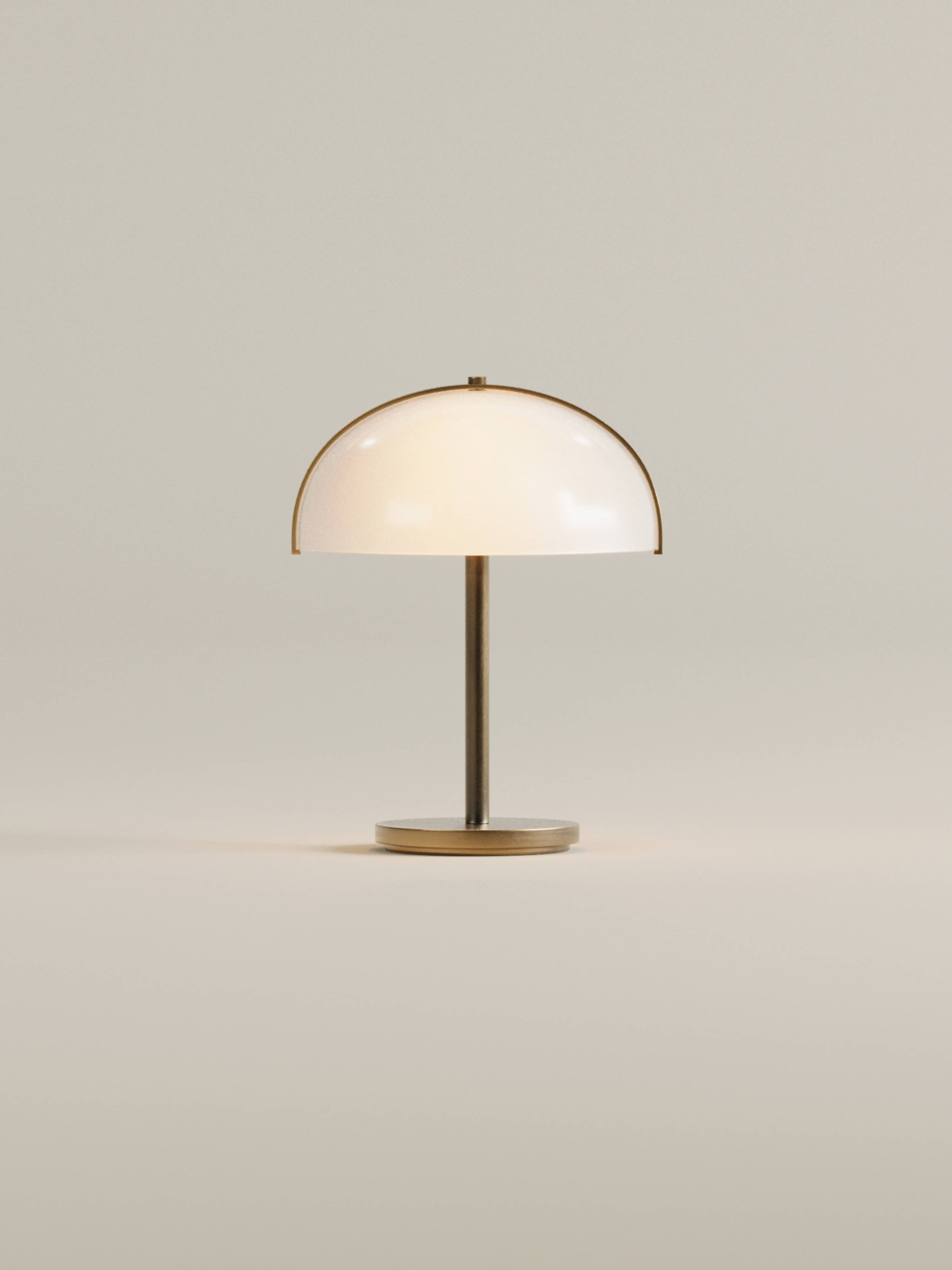 Opal Portable Lamp | Deep Bronze & Opaline Acrylic