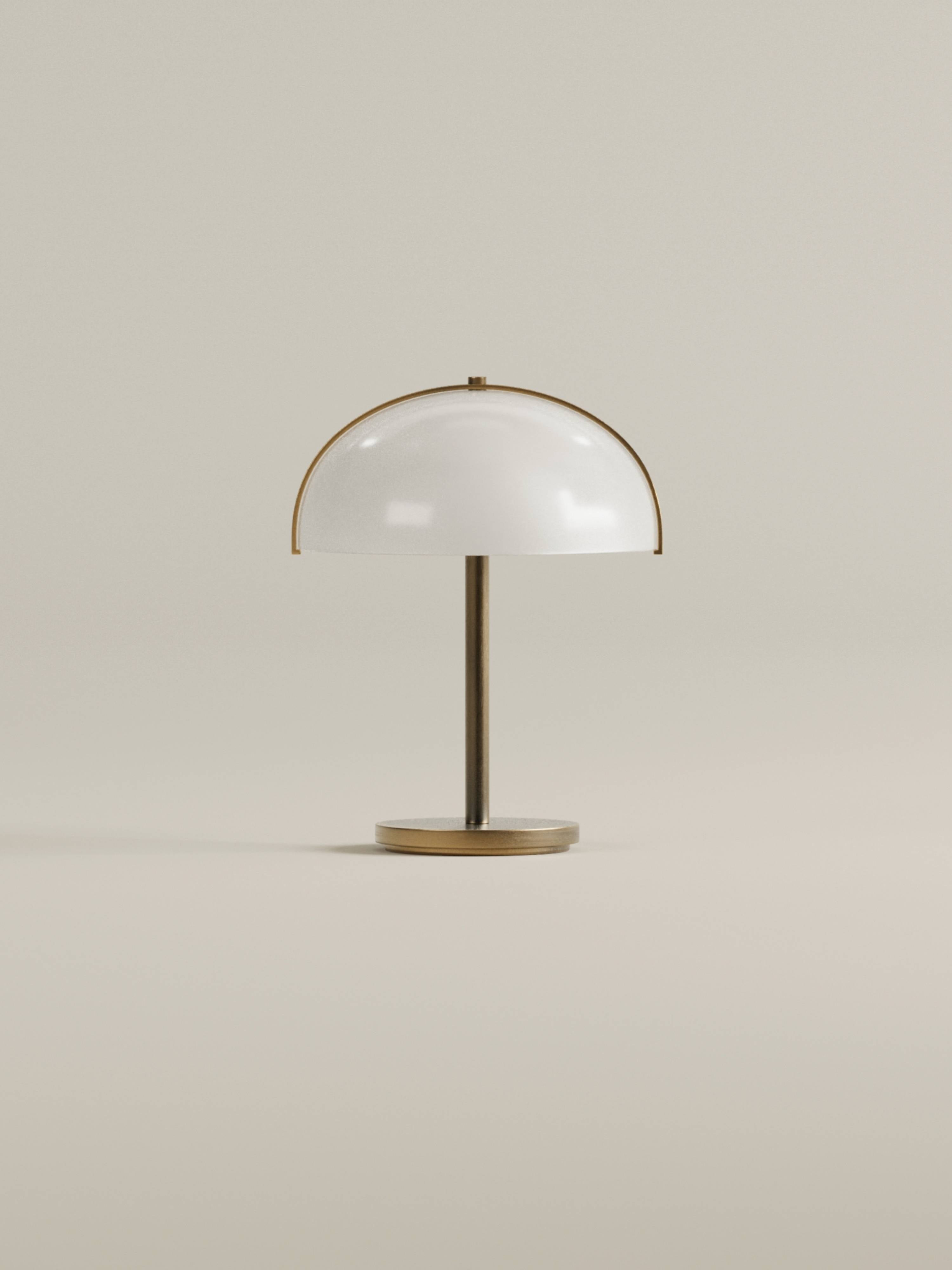 Opal Portable Lamp | Deep Bronze & Opaline Acrylic