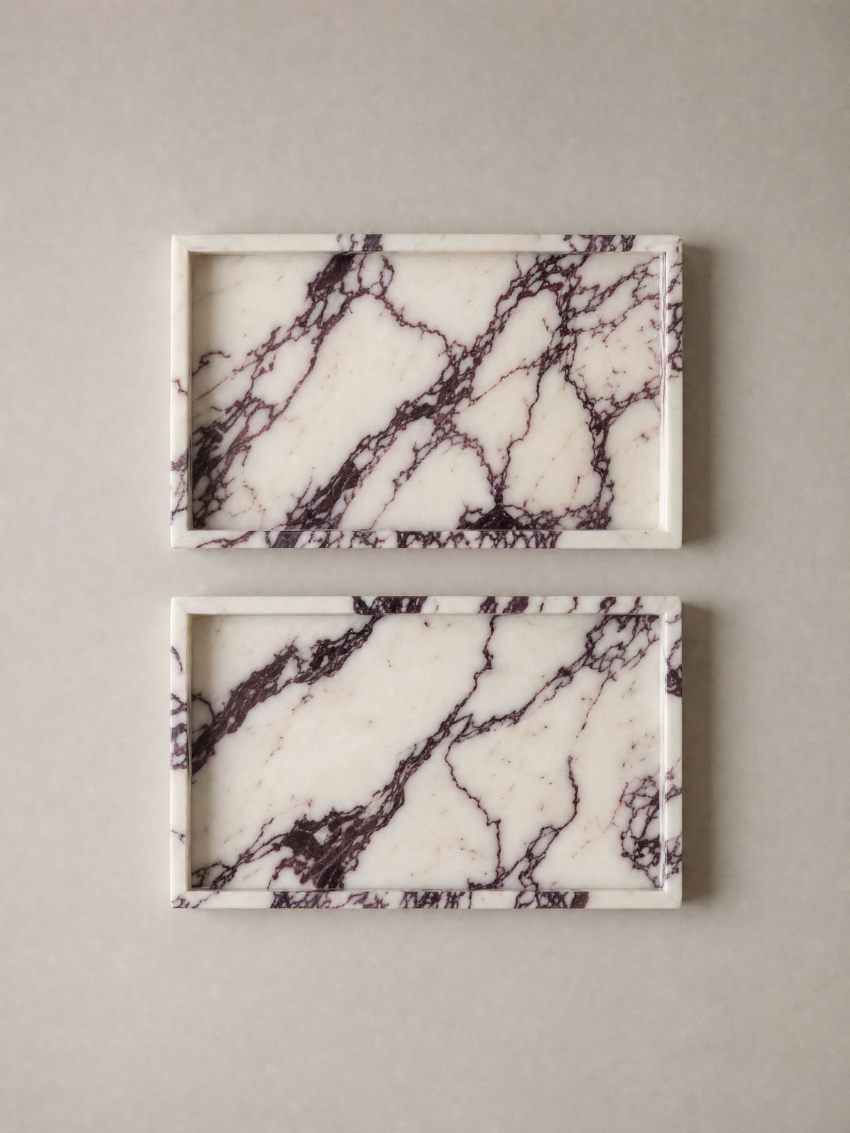 Elva Tray (Set of 2) | Calacatta Viola