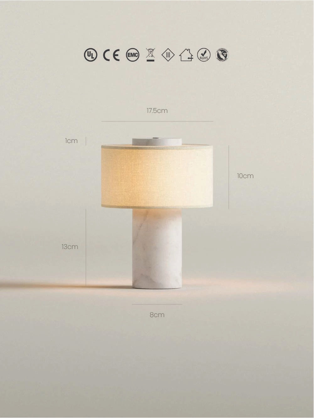 Auríe Portable Lamp | White Marble