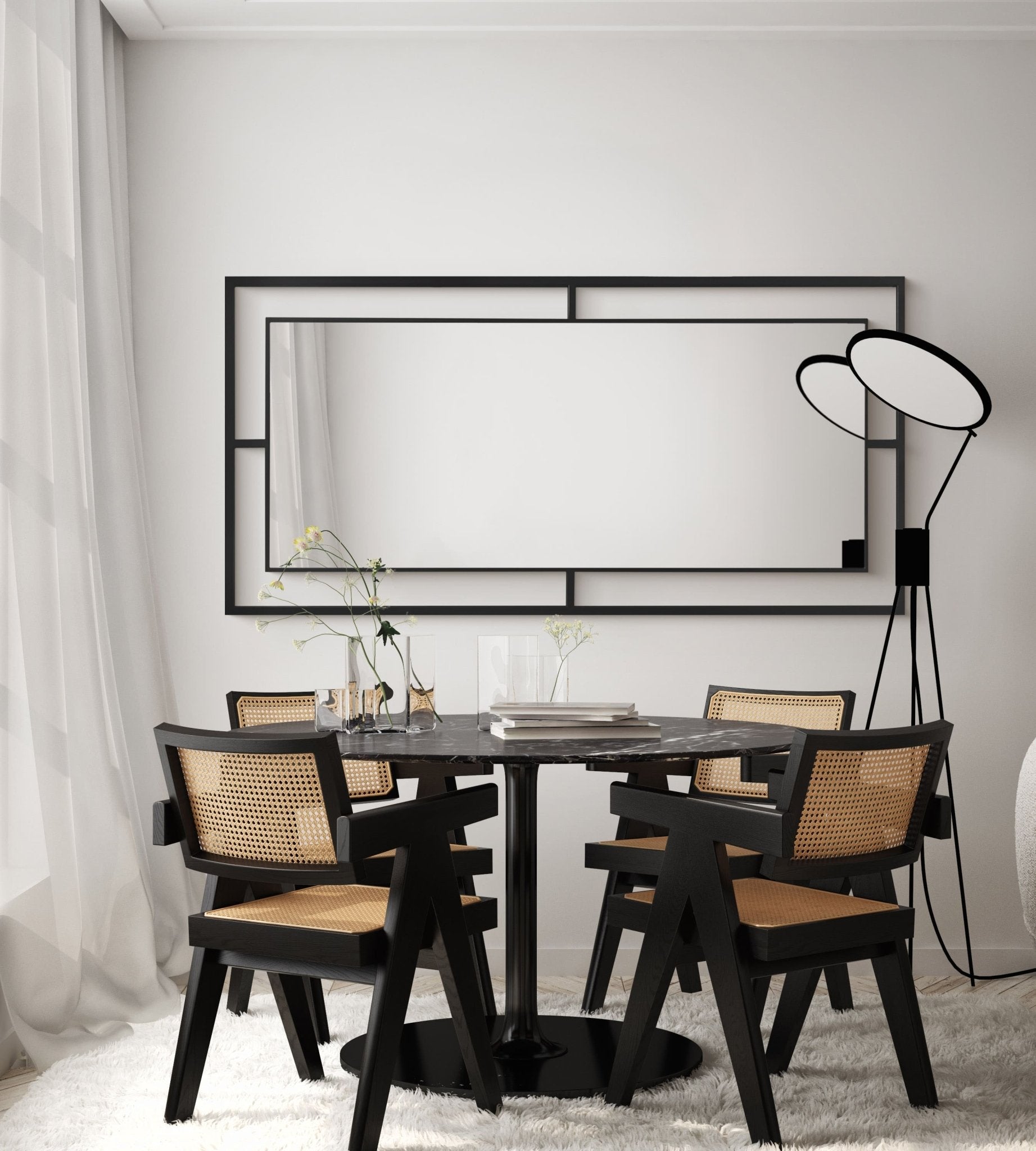 Framed Mirror No. 1 | Großer Spiegel mit Eisenrahmen | 180 × 80 cm. - Blossholm