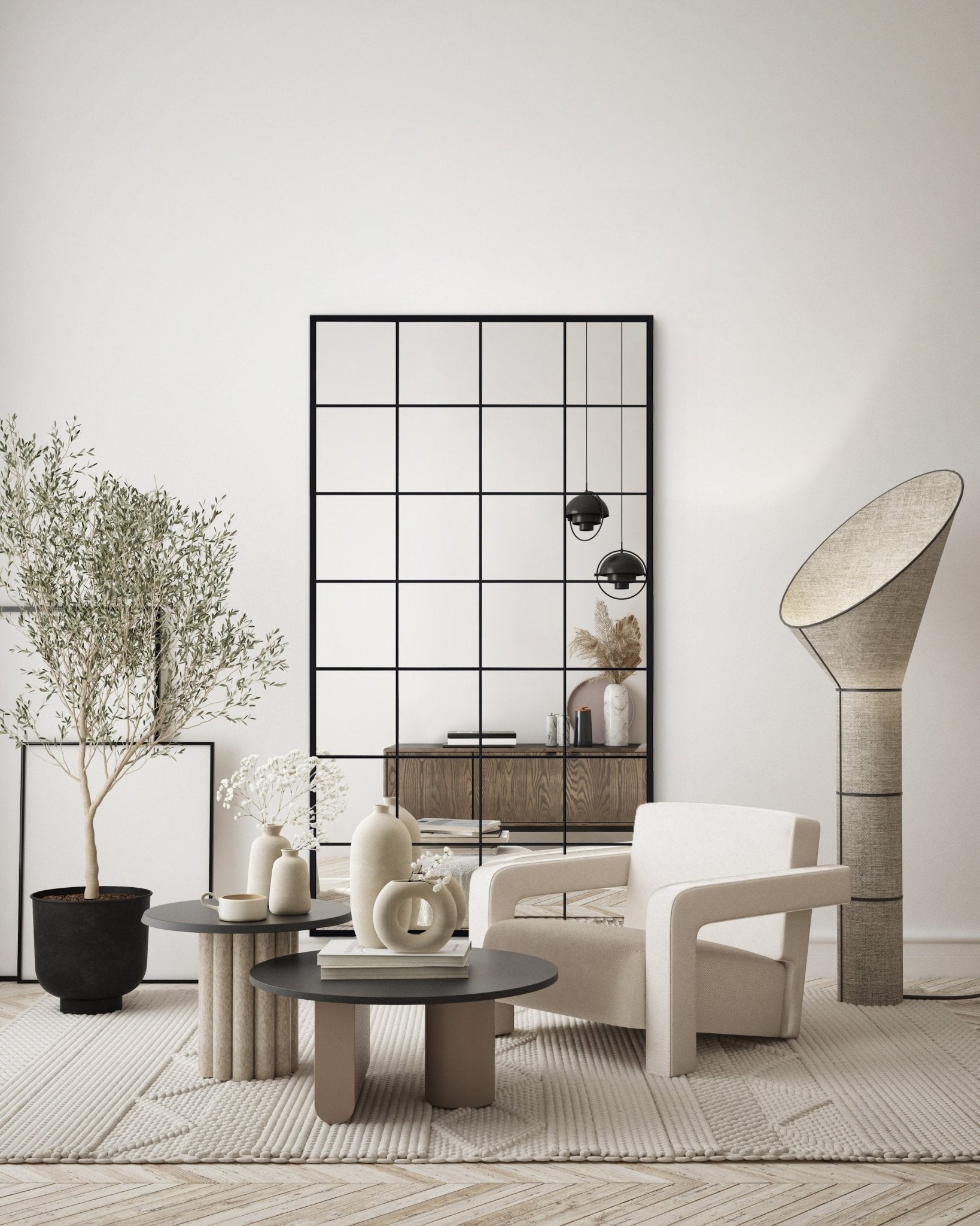 Grid Mirror No. 6 | 210 x 120 cm - Blossholm