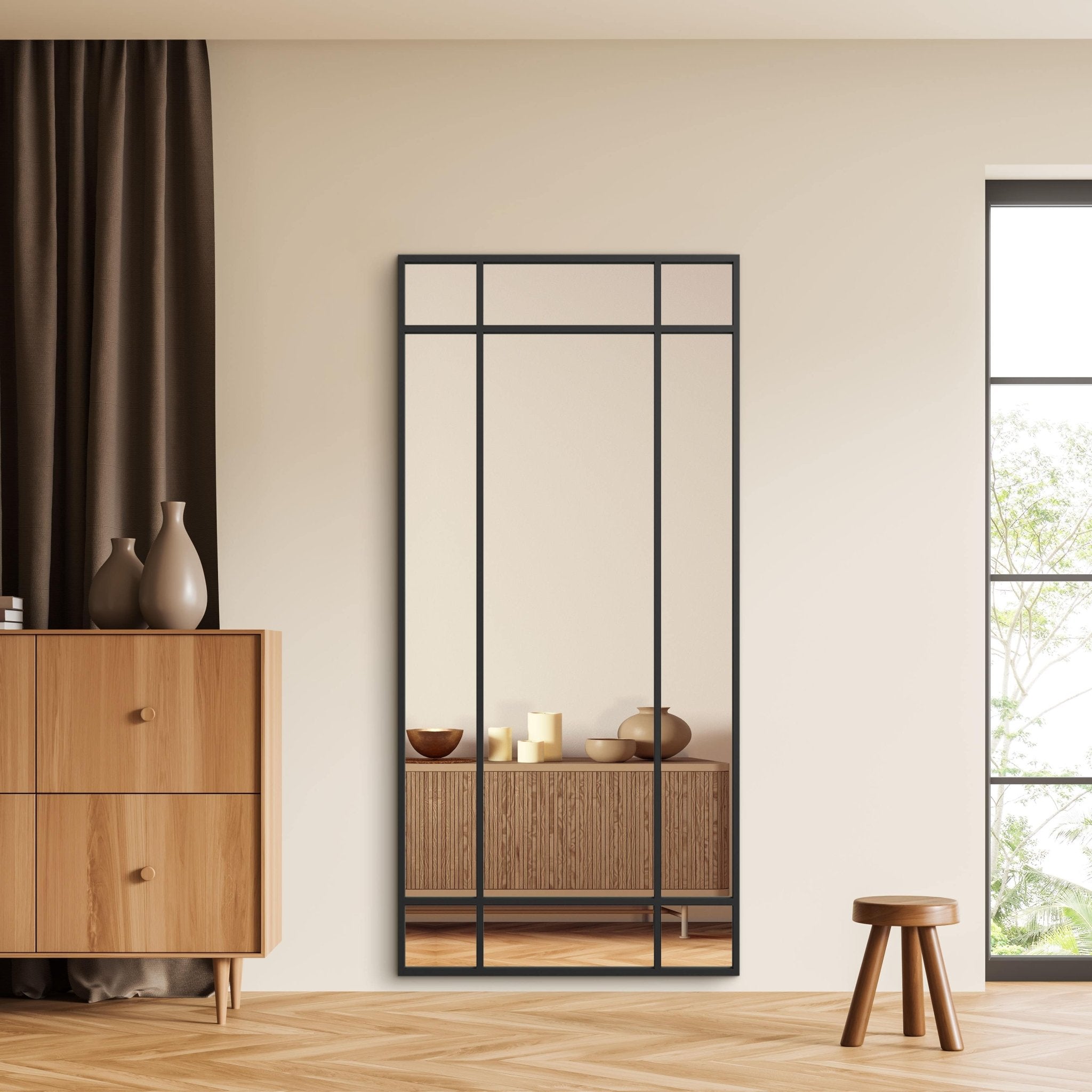 Industrial Mirror No. 1 | Spiegel mit Eisenrahmen | 180 × 90 cm - Blossholm